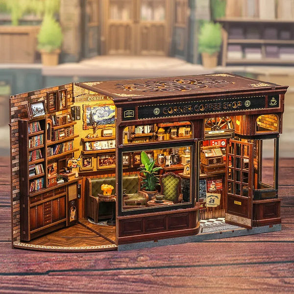 Corner Coffee Shop Miniature House Kit
