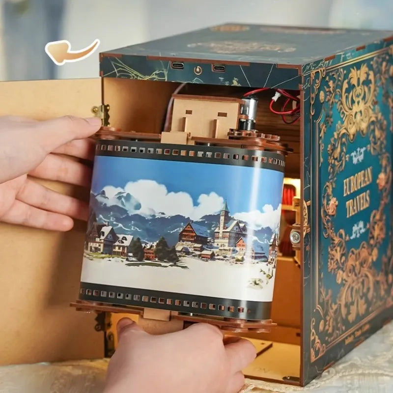 European Travels book nook kit – detail view 2
