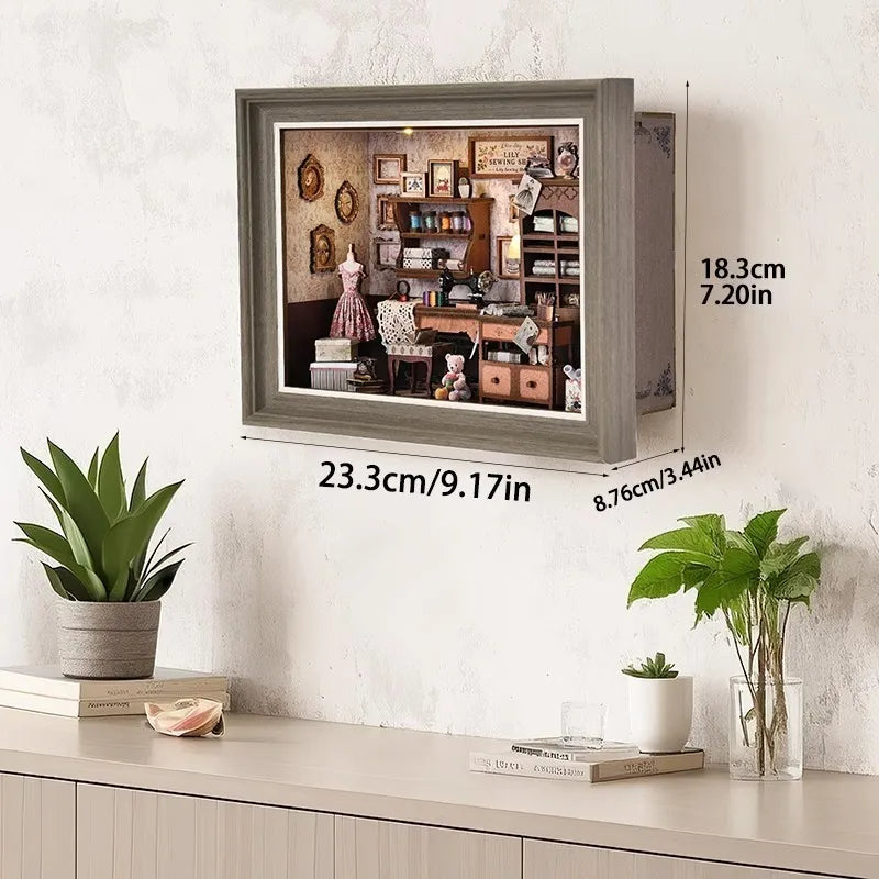 Lily's Sewing Shop 3D Picture Frame Diorama Kit