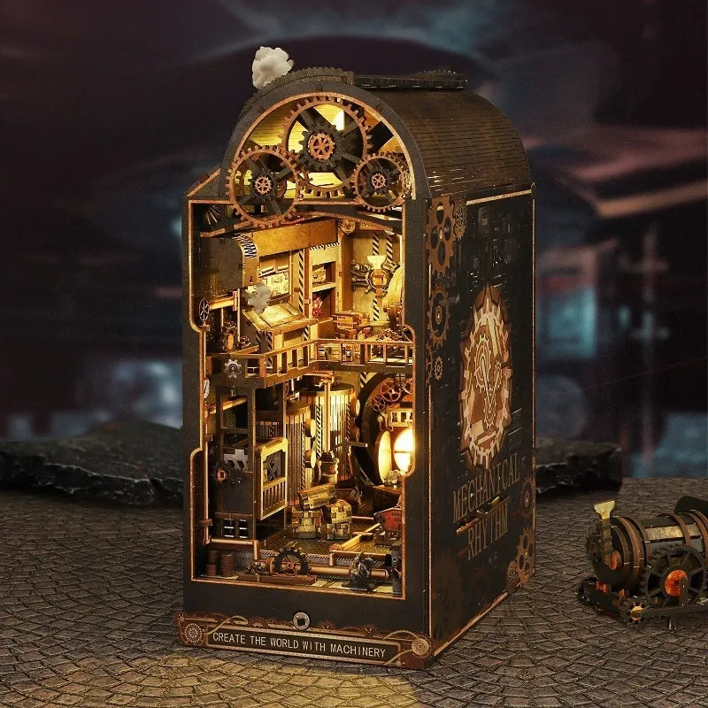 Mechanical Rhythm book nook kit – DIY steampunk workshop