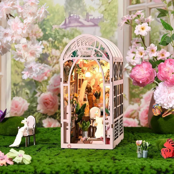 Mini Greenhouse Flower Room Book Nook Kit