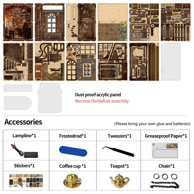 Serenity Coffee House Book Nook Kit