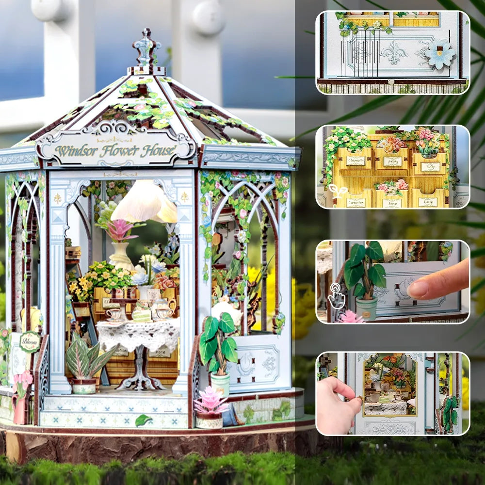 Windsor Flower House miniature kit – detail view 3