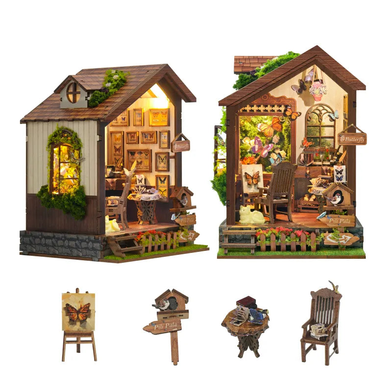 Butterfly House Miniature House Kit