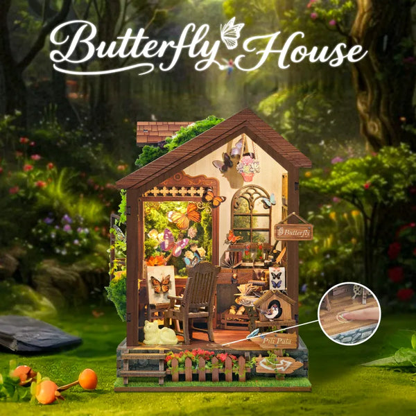 Butterfly House Miniature House Kit