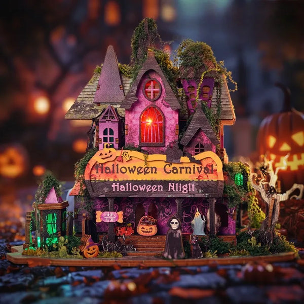 Halloween Night Miniature House Kit