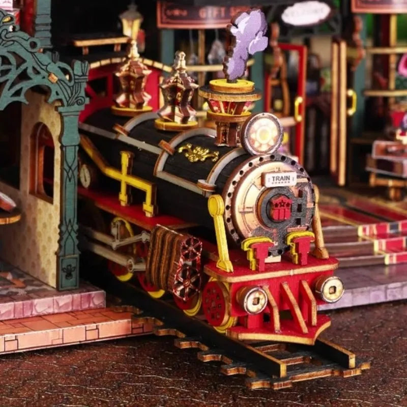 Rail Track Secluded City Miniature House Kit
