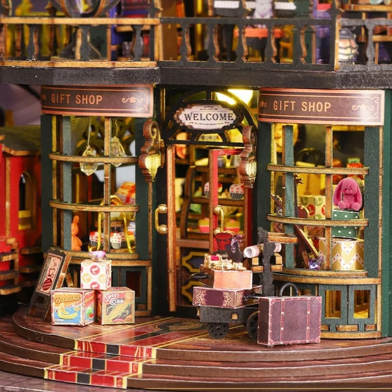 Rail Track Secluded City Miniature House Kit