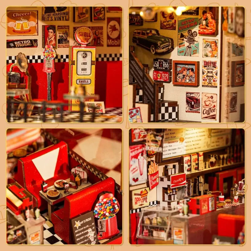 1950s Diner book nook kit – detail view 2