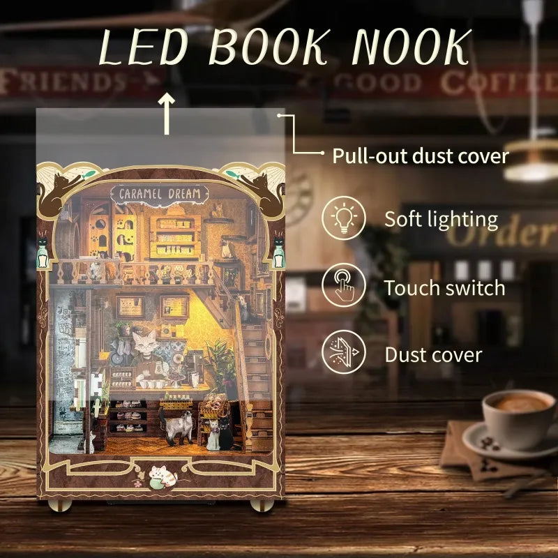 Caramel Dreams Cat Café Book Nook Kit