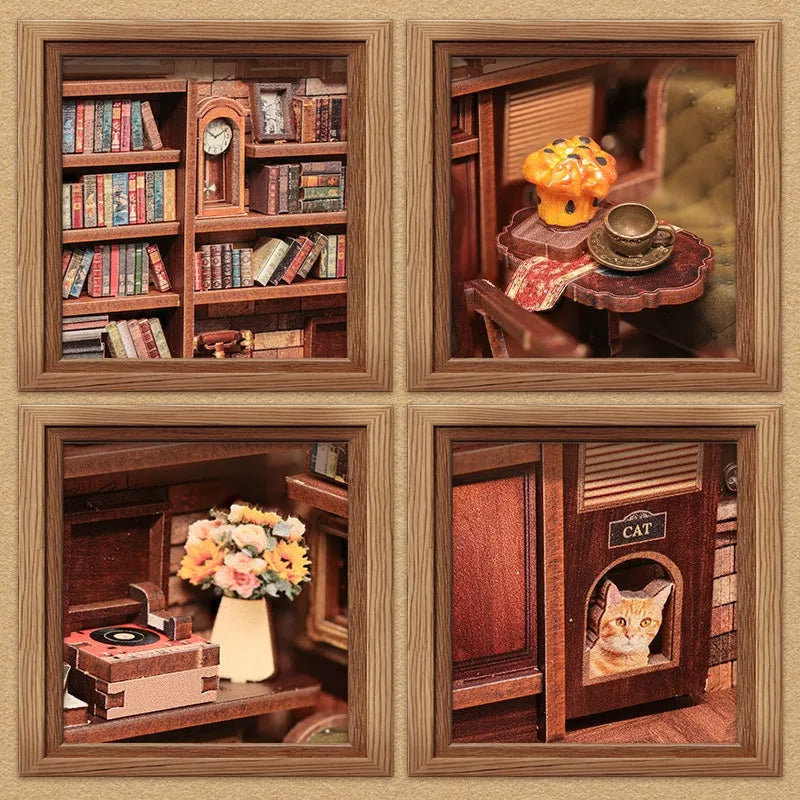 Corner Coffee Shop Miniature House Kit
