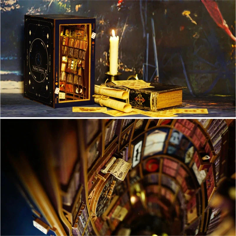 Falling Library Book Nook Kit