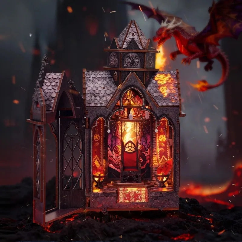Spire of the Wyrm Book Nook Kit | Gothic Dragon Tower
