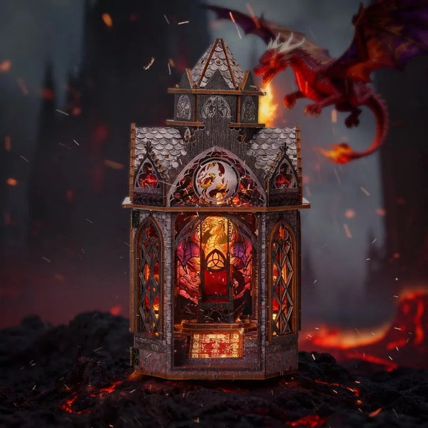 Spire of the Wyrm Book Nook Kit | Gothic Dragon Tower