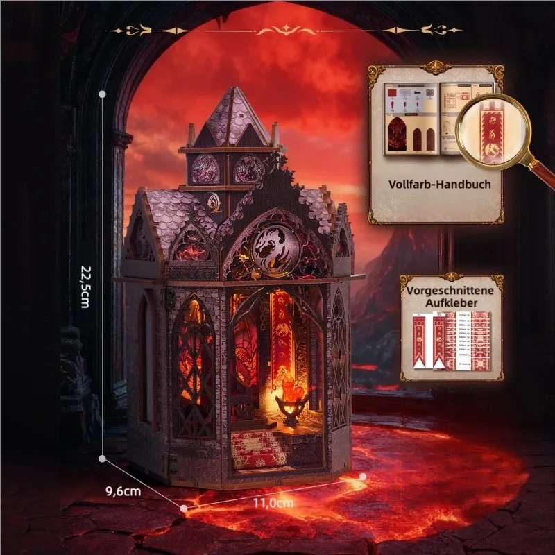 Spire of the Wyrm Book Nook Kit | Gothic Dragon Tower