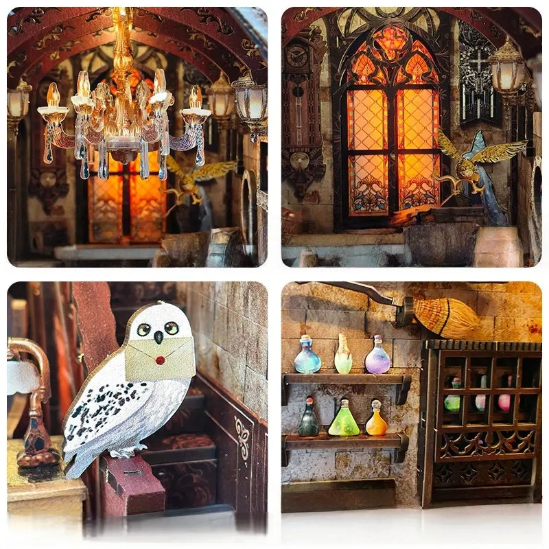 Wizard School Alley book nook kit – detail view 2