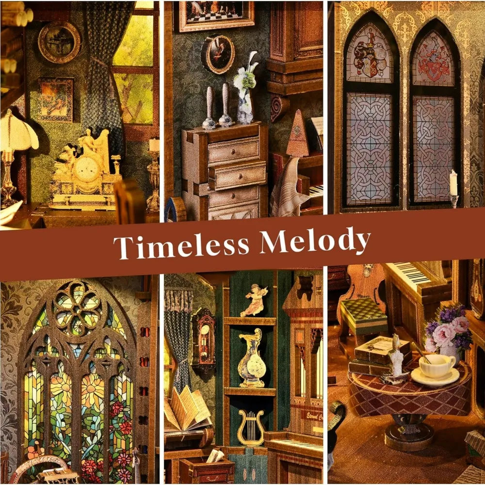 Timeless Melody book nook kit – detail view 2