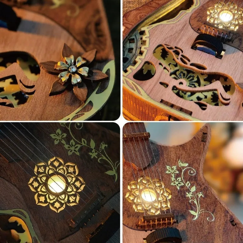 Mechanical Guitar 3D Wooden Puzzle