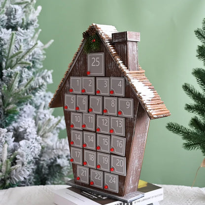 Grey Wooden House Advent Calendar