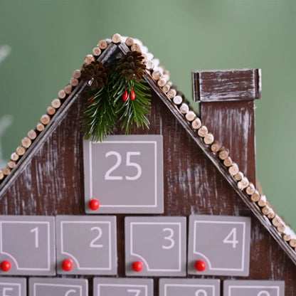 Grey Wooden House Advent Calendar