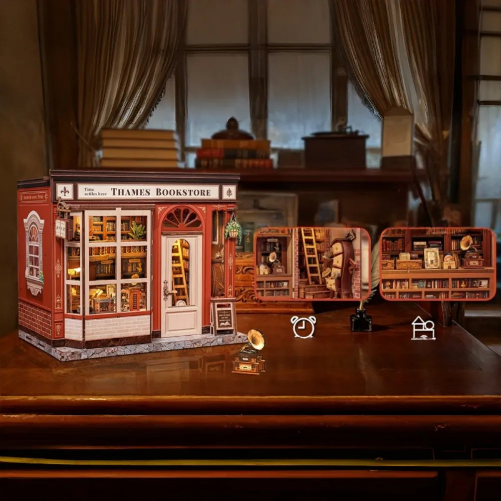 Thames Bookstore Miniature House Kit