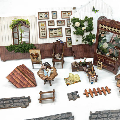 Butterfly House Miniature House Kit
