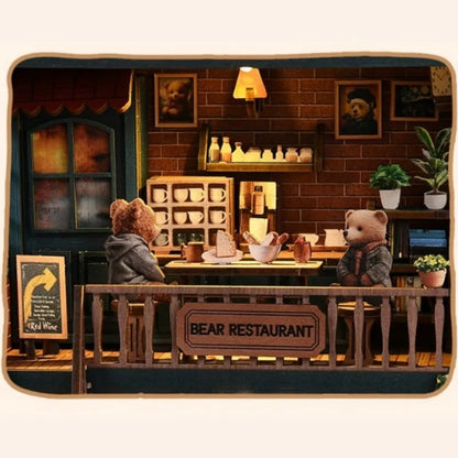 Bear Restaurant Miniature House Kit