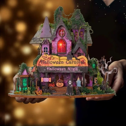 Halloween Night Miniature House Kit