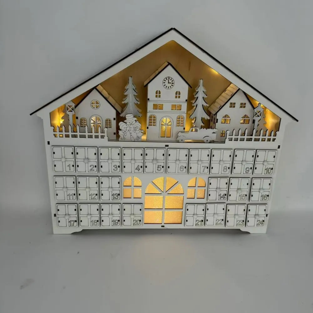 White Wooden Advent Calendar