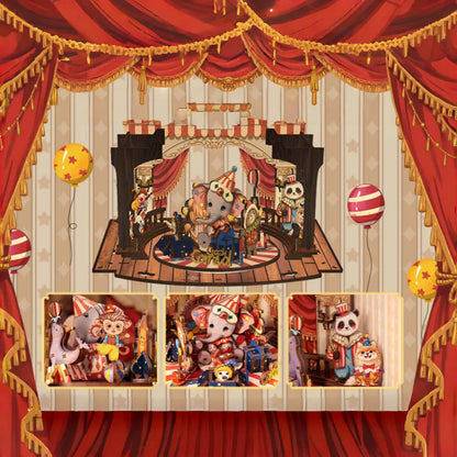 Animal Carnival Wooden Music Box